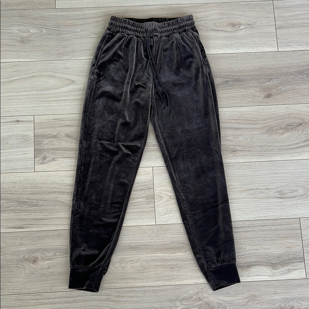 Noize Brown Velvet Jogger Pants with Elastic Waistband